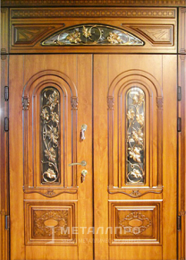 Дверь металлическая «Парадная дверь №86» с внешней стороны Массив дуба