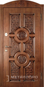 Дверь металлическая «Парадная дверь №377» с внешней стороны Массив дуба