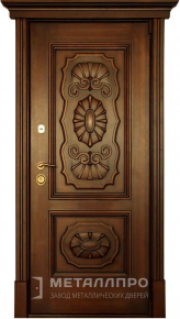 Дверь металлическая «Парадная дверь №363» с внешней стороны Массив дуба