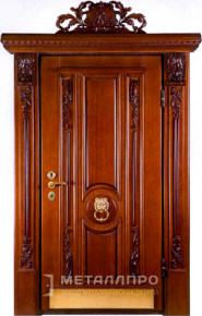 Дверь металлическая «Парадная дверь №40» с внешней стороны Массив дуба