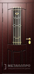 Фото №2 «Входная дверь со стеклом и ковкой в частный дом №2»
