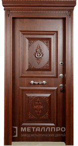 Дверь металлическая «Парадная дверь №46» с внешней стороны Массив дуба