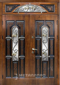 Дверь металлическая «Парадная дверь №379» с внешней стороны Массив дуба