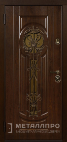 Фото внутренней стороны двери «МеталлПро Входная утепленная дверь с отделкой МДФ со стеклом в частный дом» с отделкой МДФ ПВХ
