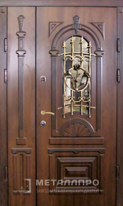 Дверь металлическая «Парадная дверь №79» с внешней стороны Массив дуба