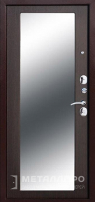 Дверь металлическая «С зеркалом №61» с внутренней стороны МДФ ПВХ