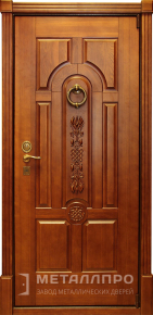 Дверь металлическая «Парадная дверь №398» с внешней стороны Массив дуба