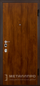Дверь металлическая «С зеркалом №6» с отделкой  с внешней стороны