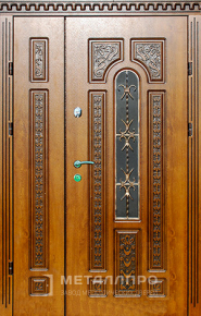 Дверь металлическая «Парадная дверь №105» с внешней стороны Массив дуба