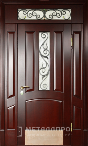 Дверь металлическая «Парадная дверь №55» с внешней стороны Массив дуба