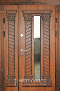 Дверь металлическая «Парадная дверь №87» с внешней стороны Массив дуба