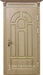 Дверь металлическая «Парадная дверь №366» с внешней стороны Массив дуба