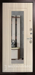 Дверь металлическая «С зеркалом №55» с внутренней стороны МДФ ПВХ
