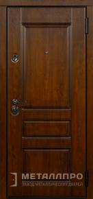 Фото №1 «Металлическая дверь в дом с МДФ цвета орех »