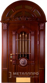 Дверь металлическая «Парадная дверь №33» с внешней стороны Массив дуба