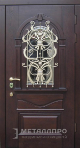 Дверь металлическая «Парадная дверь №360» с внешней стороны Массив дуба
