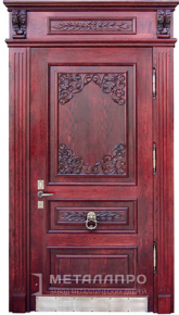 Дверь металлическая «Парадная дверь №21» с внешней стороны Массив дуба