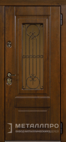 Фото №1 «Входная утепленная дверь с МДФ в частный дом со стеклом»