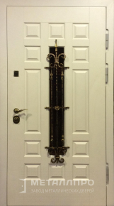 Дверь металлическая «Парадная дверь №378» с внешней стороны Массив дуба