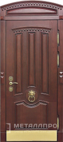 Дверь металлическая «Парадная дверь №62» с внешней стороны Массив дуба
