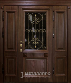 Дверь металлическая «Парадная дверь №380» с внешней стороны Массив дуба