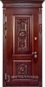 Дверь металлическая «Парадная дверь №61» с внешней стороны Массив дуба