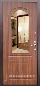 Дверь металлическая «С зеркалом №2» с внутренней стороны МДФ ПВХ