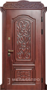 Дверь металлическая «Парадная дверь №354» с внешней стороны Массив дуба