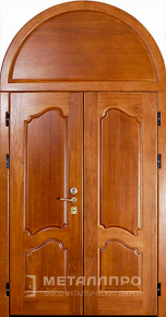 Дверь металлическая «Парадная дверь №125» с внешней стороны Массив дуба