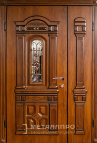 Дверь металлическая «Парадная дверь №74» с внешней стороны Массив дуба