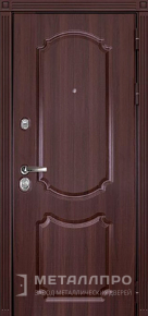 Фото №1 «Металлическая дверь МДФ №388 с красным оттенком »