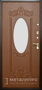 Дверь металлическая «С зеркалом №9» с внутренней стороны МДФ ПВХ