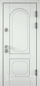 Фото внешней стороны двери «МеталлПро Входная дверь для загородного дома с белым МДФ» с отделкой МДФ ПВХ