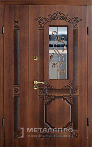 Дверь металлическая «Парадная дверь №111» с внешней стороны Массив дуба