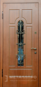 Дверь металлическая «Дверь с ковкой №19» с внутренней стороны МДФ ПВХ