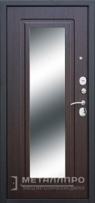 Дверь металлическая «С зеркалом №75» с внутренней стороны МДФ ПВХ
