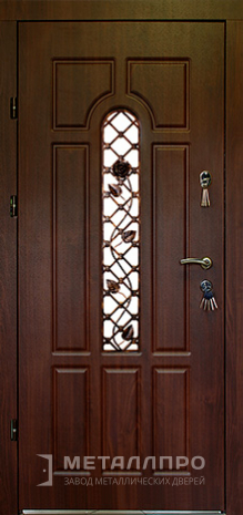 Фото внутренней стороны двери «Дверь с ковкой №10» c отделкой МДФ ПВХ