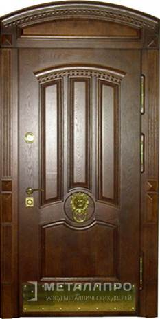 Фото внешней стороны двери «Парадная дверь №4» c отделкой Массив дуба