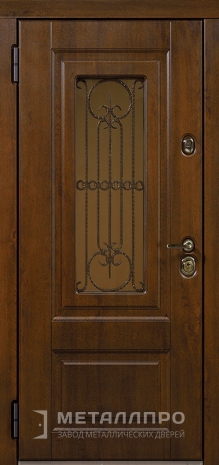 Фото внутренней стороны двери «Входная утепленная дверь с МДФ в частный дом со стеклом» c отделкой МДФ ПВХ