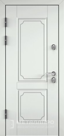 Фото внутренней стороны двери «Входная дверь для загородного дома с белым МДФ» c отделкой МДФ ПВХ