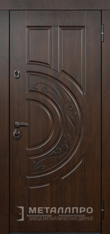 Фото внешней стороны двери «Филенчатая дверь МДФ в коттедж цвета венге» c отделкой МДФ ПВХ