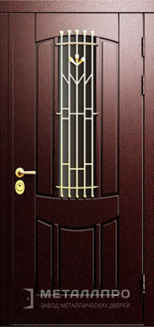 Фото внешней стороны двери «Дверь с ковкой №15» c отделкой МДФ ПВХ