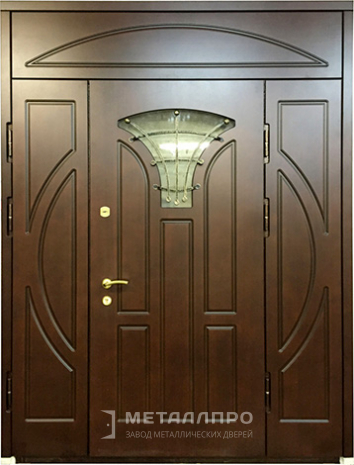 Фото внешней стороны двери «Парадная дверь №36» c отделкой Массив дуба