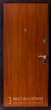 Фото внутренней стороны двери «Дверь с ковкой №3» c отделкой Ламинат