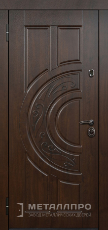 Фото внутренней стороны двери «Филенчатая дверь МДФ в коттедж цвета венге» c отделкой МДФ ПВХ