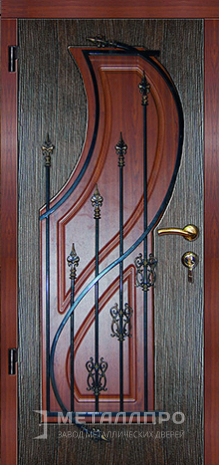 Фото внутренней стороны двери «Дверь с ковкой №8» c отделкой МДФ ПВХ