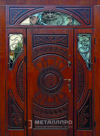 Фото внешней стороны двери «Парадная дверь №116» c отделкой Массив дуба