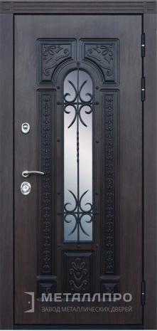 Фото внешней стороны двери «Парадная дверь №387» c отделкой Массив дуба
