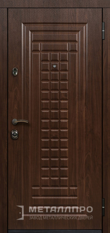 Фото внешней стороны двери «Входная дверь с МДФ накладкой и зеркалом» c отделкой МДФ ПВХ