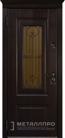 Фото внутренней стороны двери «Темная стальная дверь с филенчатым МДФ в дом» c отделкой МДФ ПВХ